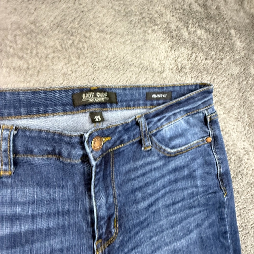 Judy Blue Womens 32 Relaxed Fit Cropped Jeans Blue Stretch Denim Casual - Picture 3 of 10